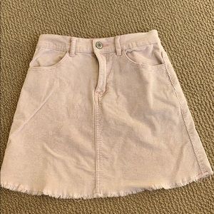 light pink corduroy skirt